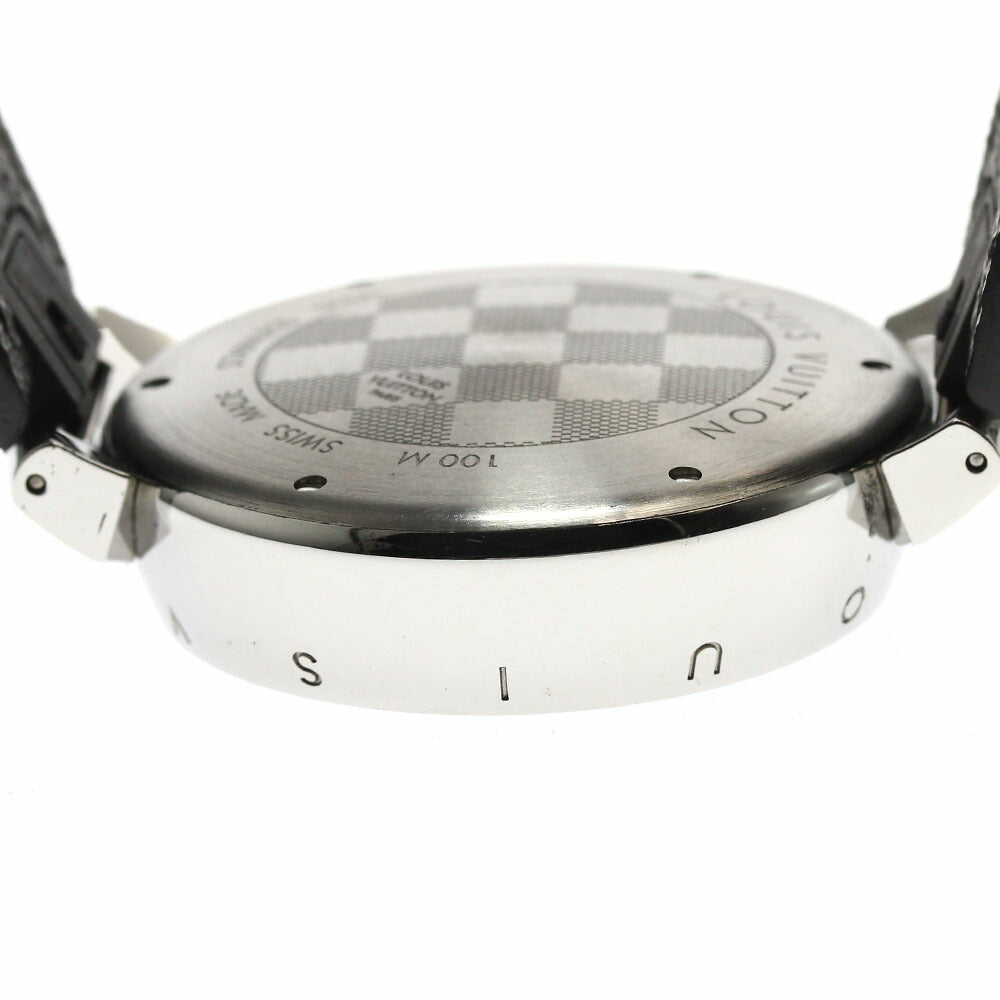 LOUIS VUITTON QA073 Tambour Damier Graphite Quartz Men's Watch