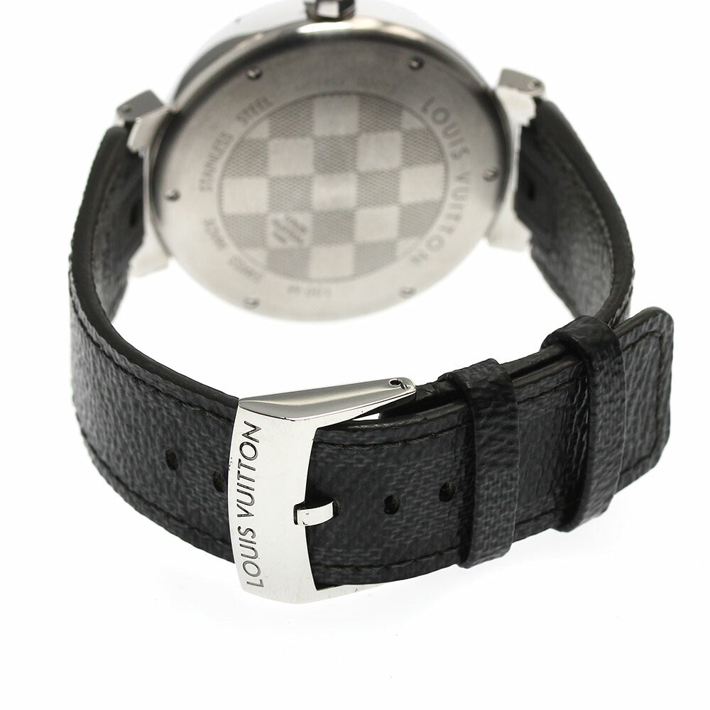 LOUIS VUITTON QA073 Tambour Damier Graphite Quartz Men's Watch