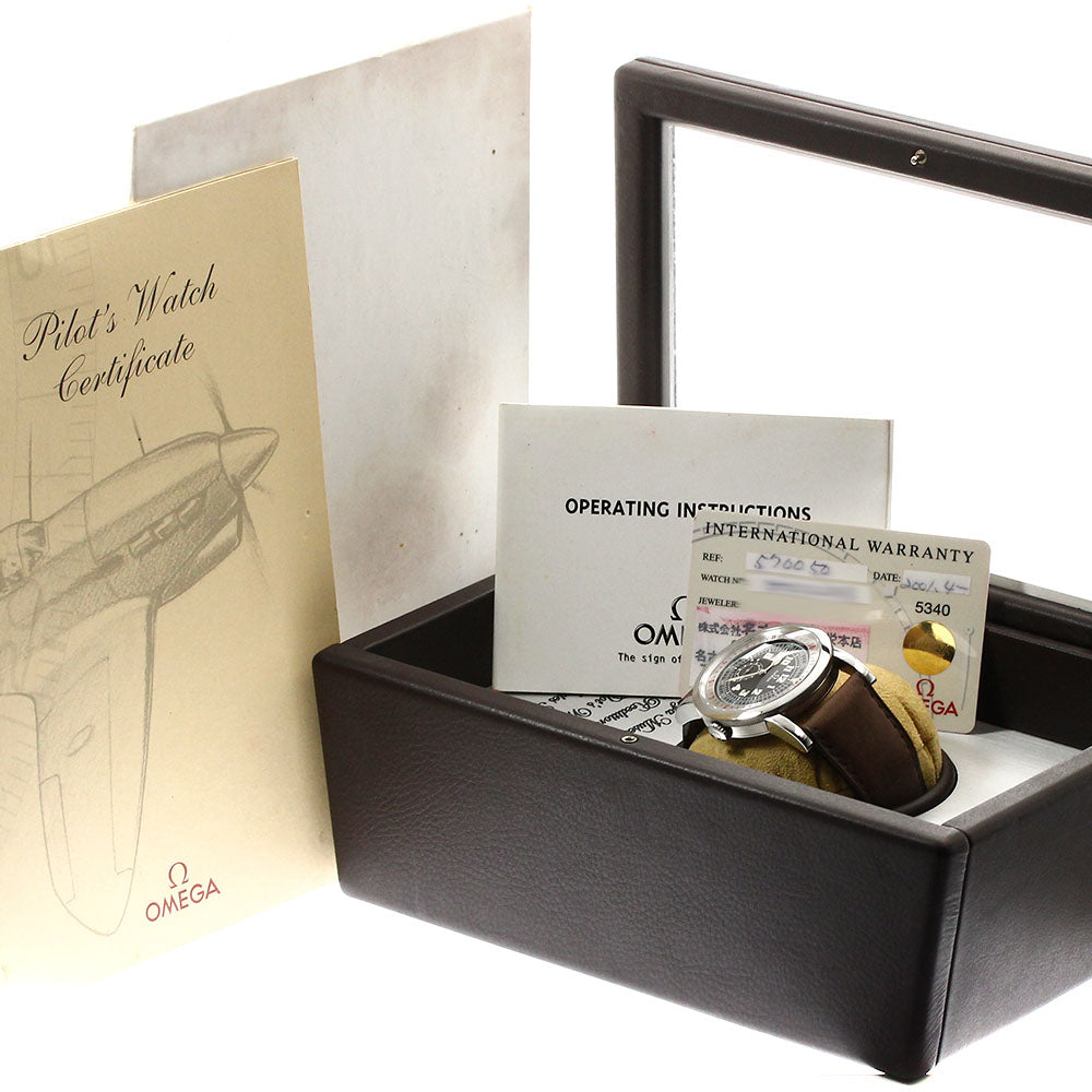 OMEGA 5700.50.07 Museum Collection Pilot's Watch Limited Edition of 4938 Pieces Worldwide Manual Winding Men's Watch with Box and Warranty.