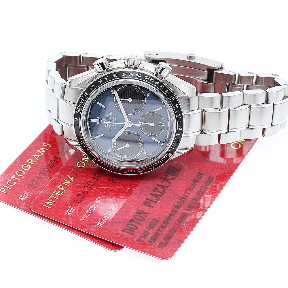 OMEGA 326.30.40.50.03.001 Speedmaster Racing Chronograph Date Automatic Men's Watch Excellent Condition with Warranty.