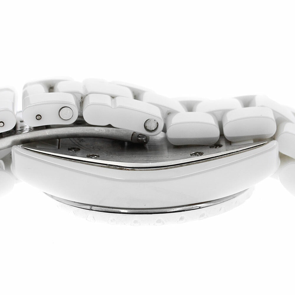 CHANEL H1630 J12 White Ceramic Black Diamond Bezel Quartz Women's Watch