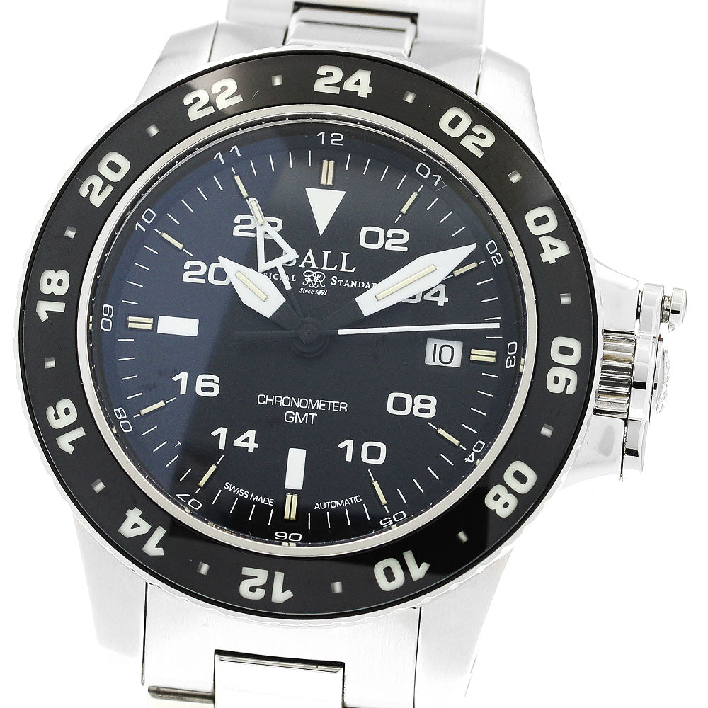 BALLWATCH DG2018C-SC-BK Engineer Hydrocarbon Aero GMT2 Date Automatic Men's Watch Excellent Condition with Box and Warranty.