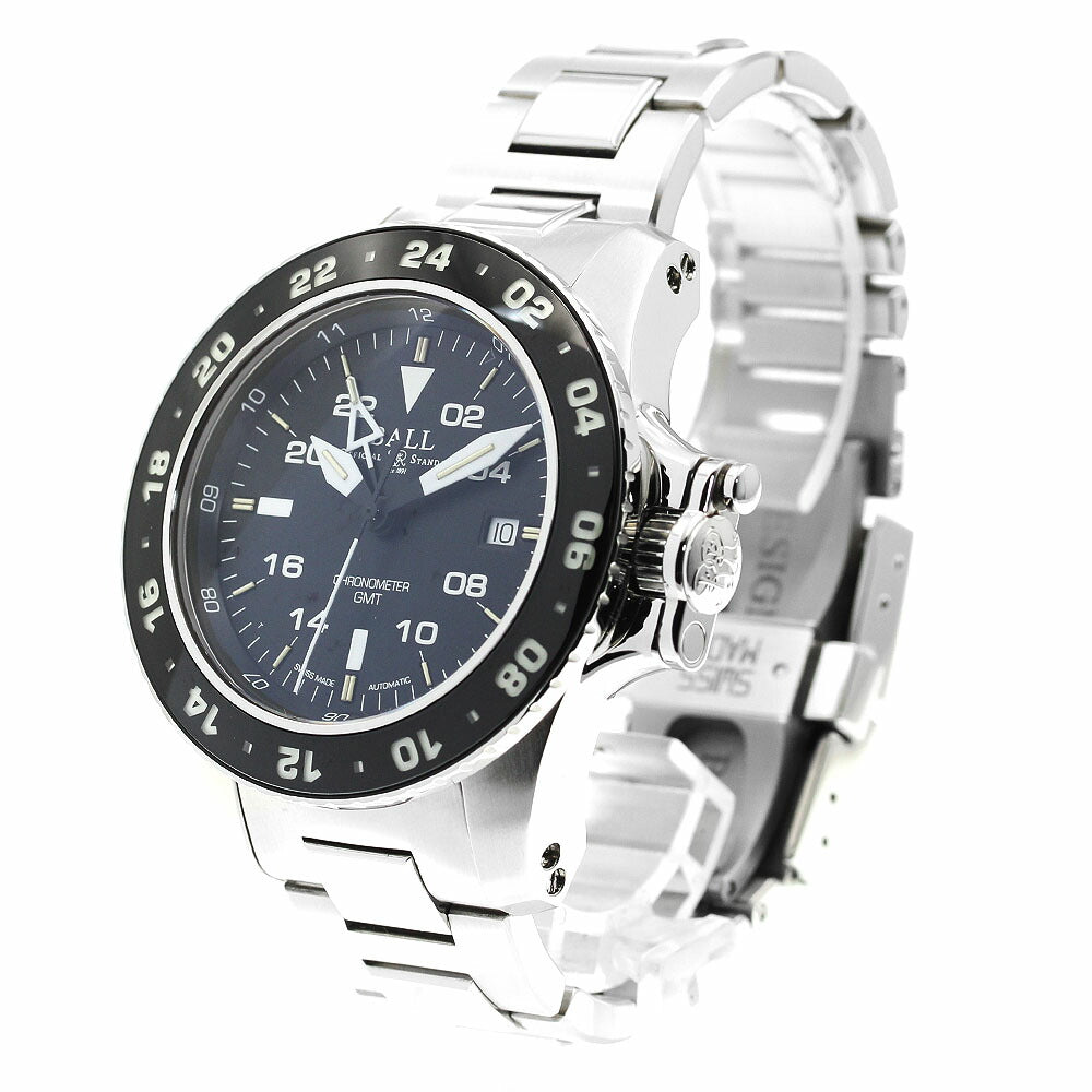 BALLWATCH DG2018C-SC-BK Engineer Hydrocarbon Aero GMT2 Date Automatic Men's Watch Excellent Condition with Box and Warranty.