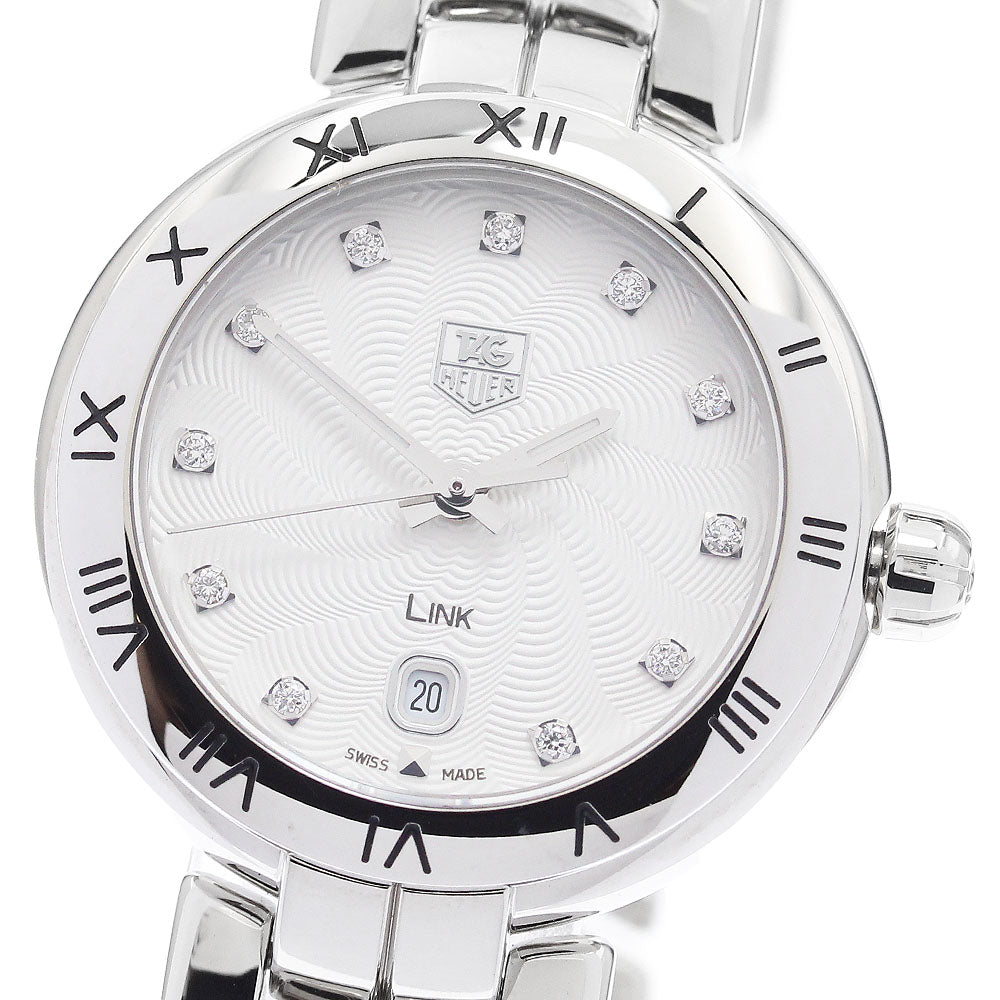 TAG Heuer WAT1411.FC6316 Link 11P Diamond Date Quartz Ladies Watch Excellent Condition with Warranty.