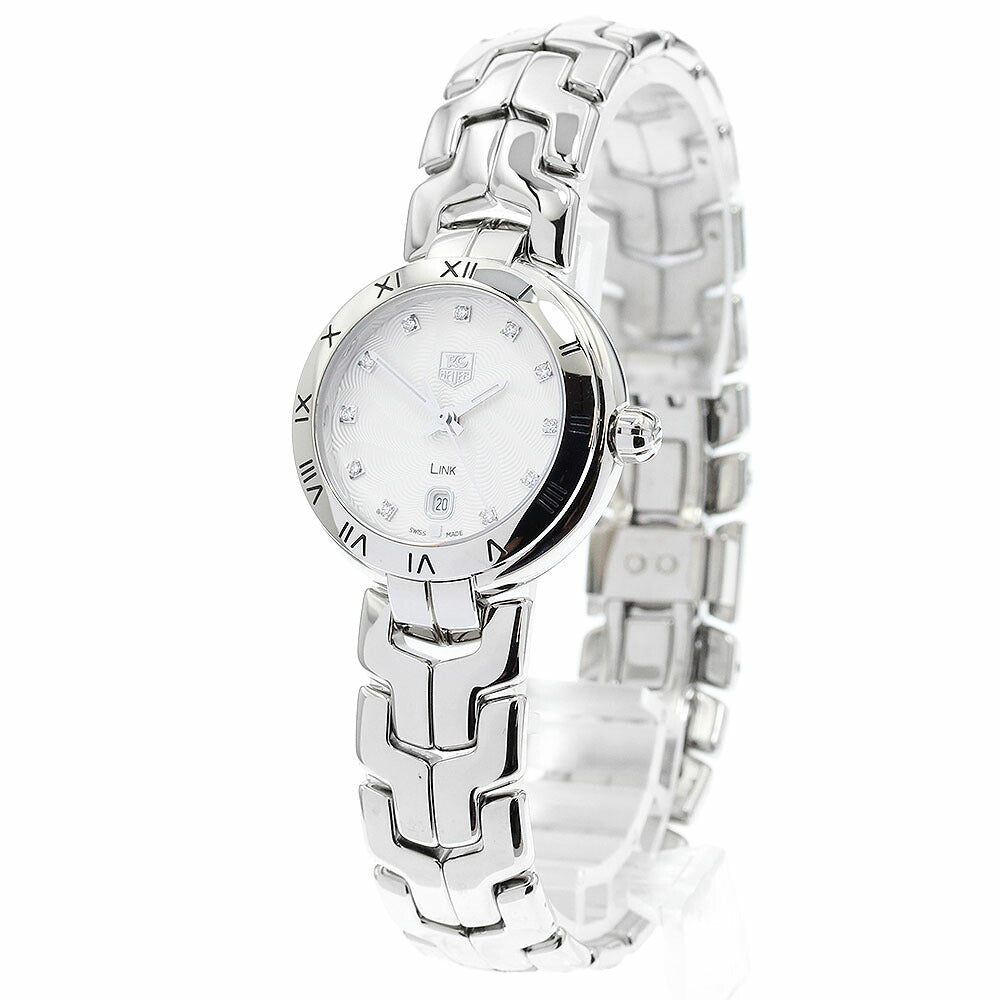 TAG Heuer WAT1411.FC6316 Link 11P Diamond Date Quartz Ladies Watch Excellent Condition with Warranty.