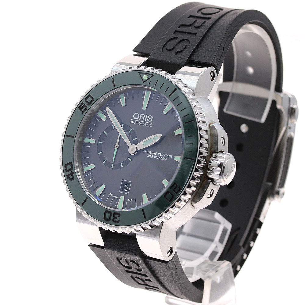 ORIS 01 743 7673 4157-07 8 26 01PEB Aquis Date Automatic Men's Watch Excellent Condition with Warranty.