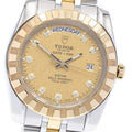 TUDOR 23013 Classic Date-Day 10P Diamond Yellow Gold Combination Automatic Men's Watch
