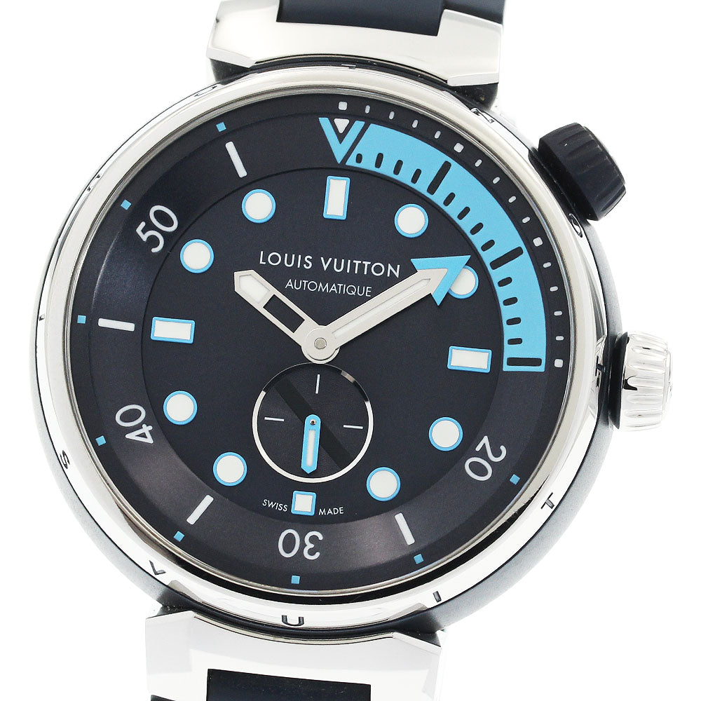 Louis Vuitton QA121 Tambour Street Diver Automatic Men's Watch with Box and Warranty Card