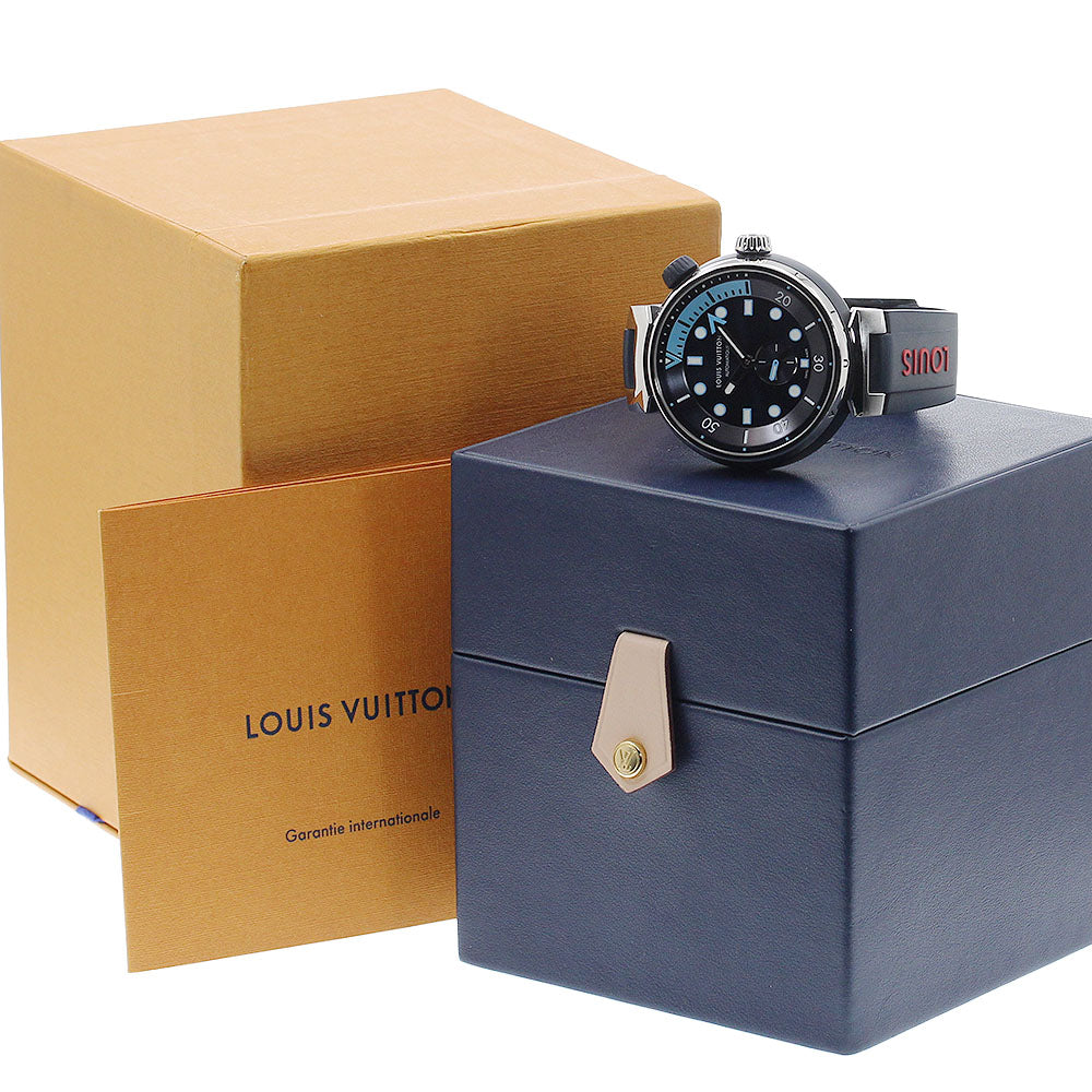 Louis Vuitton QA121 Tambour Street Diver Automatic Men's Watch with Box and Warranty Card
