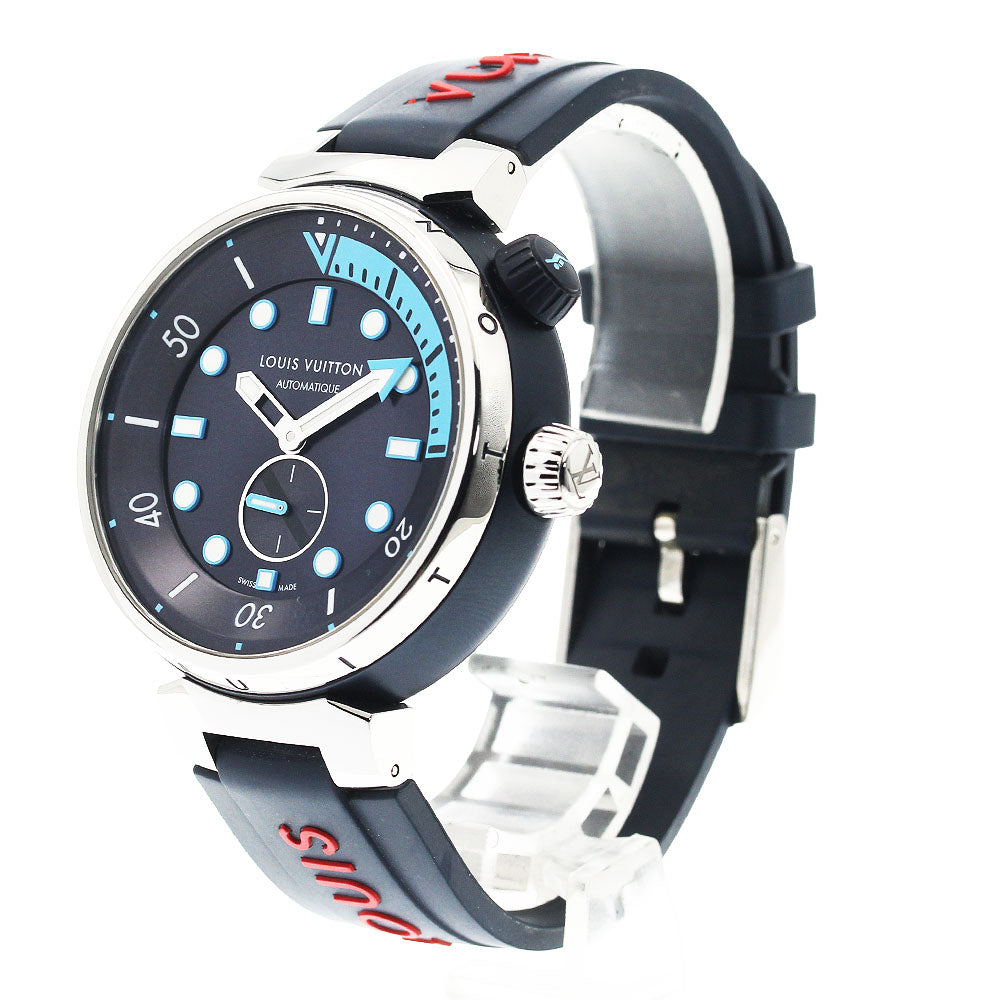 Louis Vuitton QA121 Tambour Street Diver Automatic Men's Watch with Box and Warranty Card