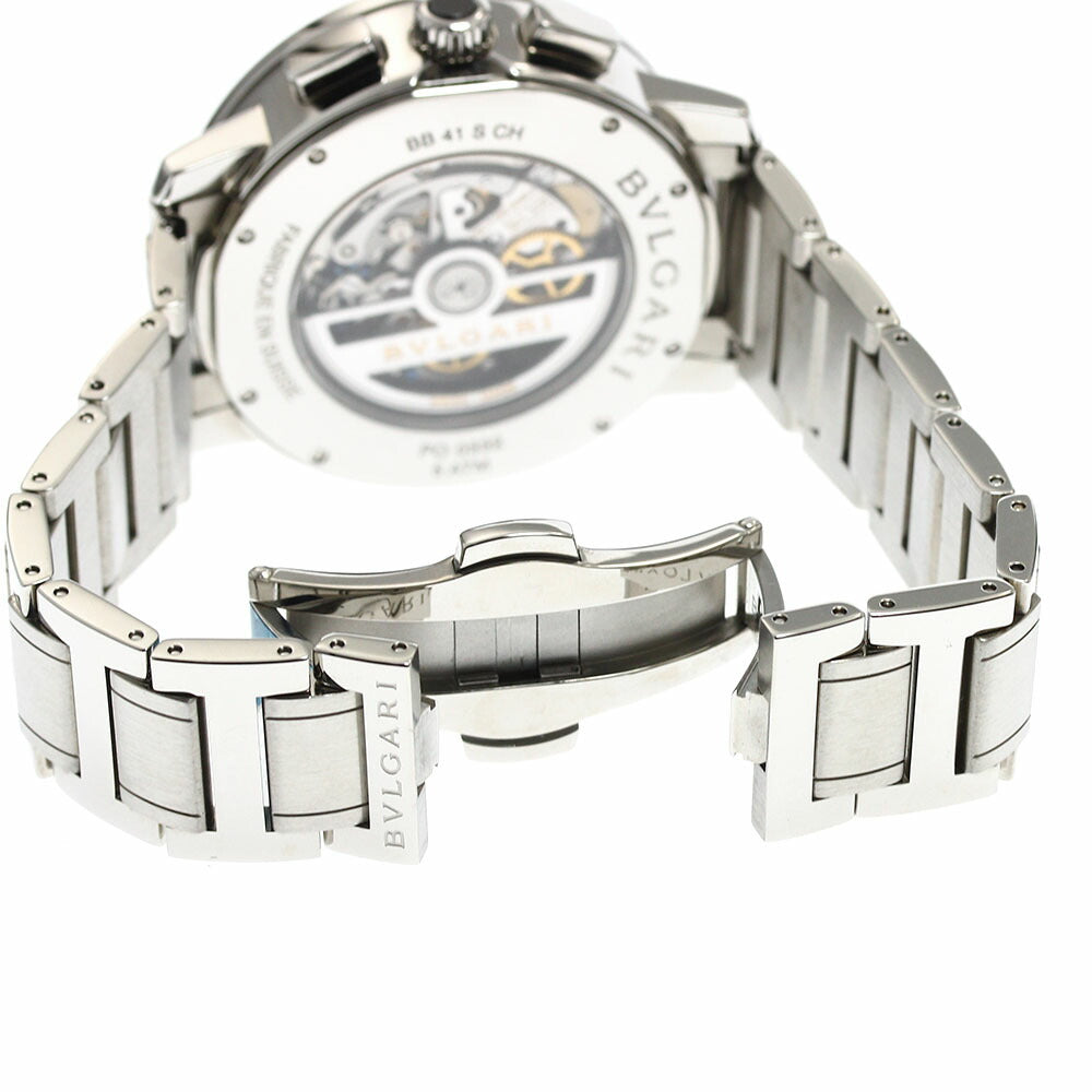 BVLGARI BB41SCH Bulgari Date Chronograph Automatic Men's Watch with Warranty Card