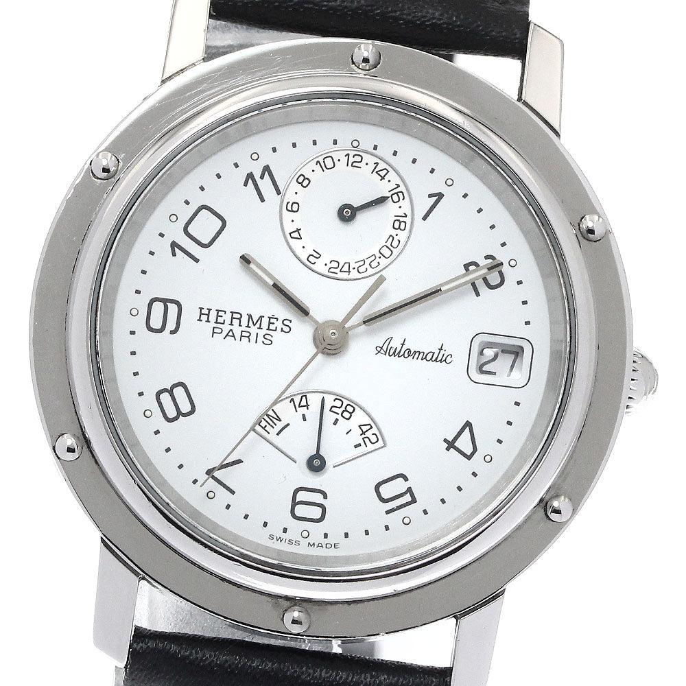 HERMES CL5.710 Clipper GMT Date Automatic Men's Watch Excellent Condition