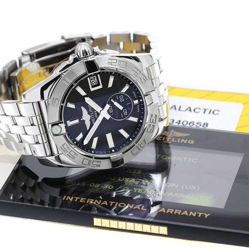 BREITLING A3733011/BA33 Galactic 36 Date Automatic Boys' Watch Excellent Condition with Warranty Card