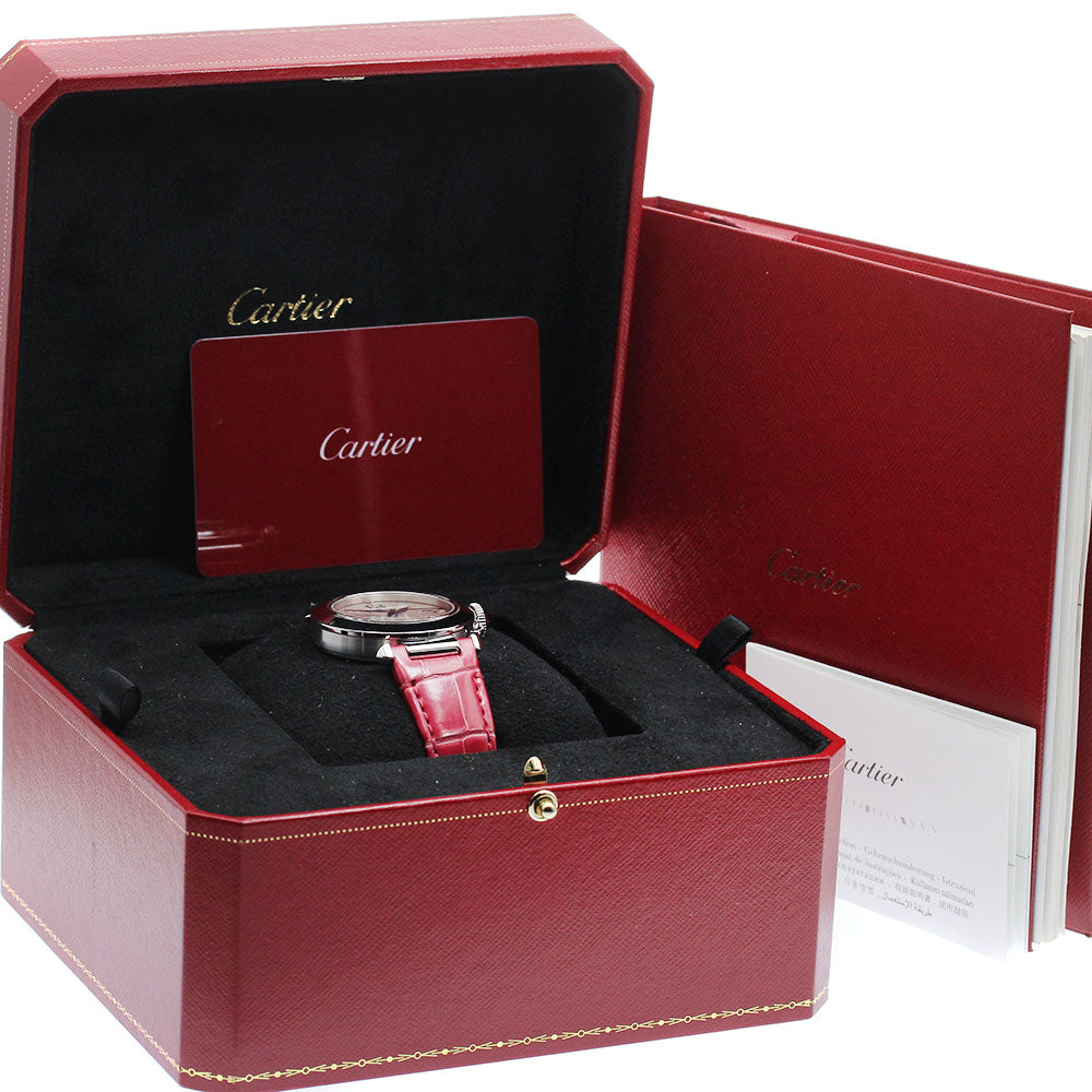 CARTIER WSPA0012 Pasha de Automatic Boys' Watch with inner box and warranty.