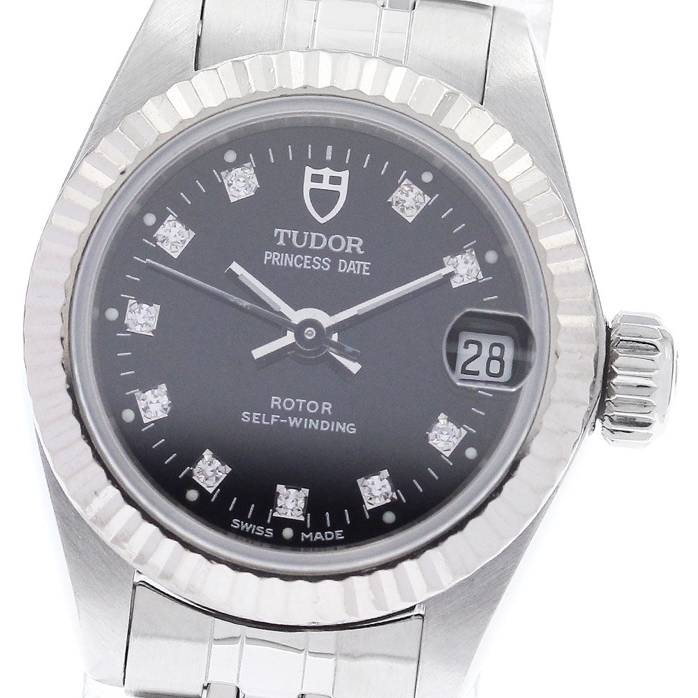 TUDOR 92514 Princess Date 10P Diamond WG Bezel Automatic Women's Watch