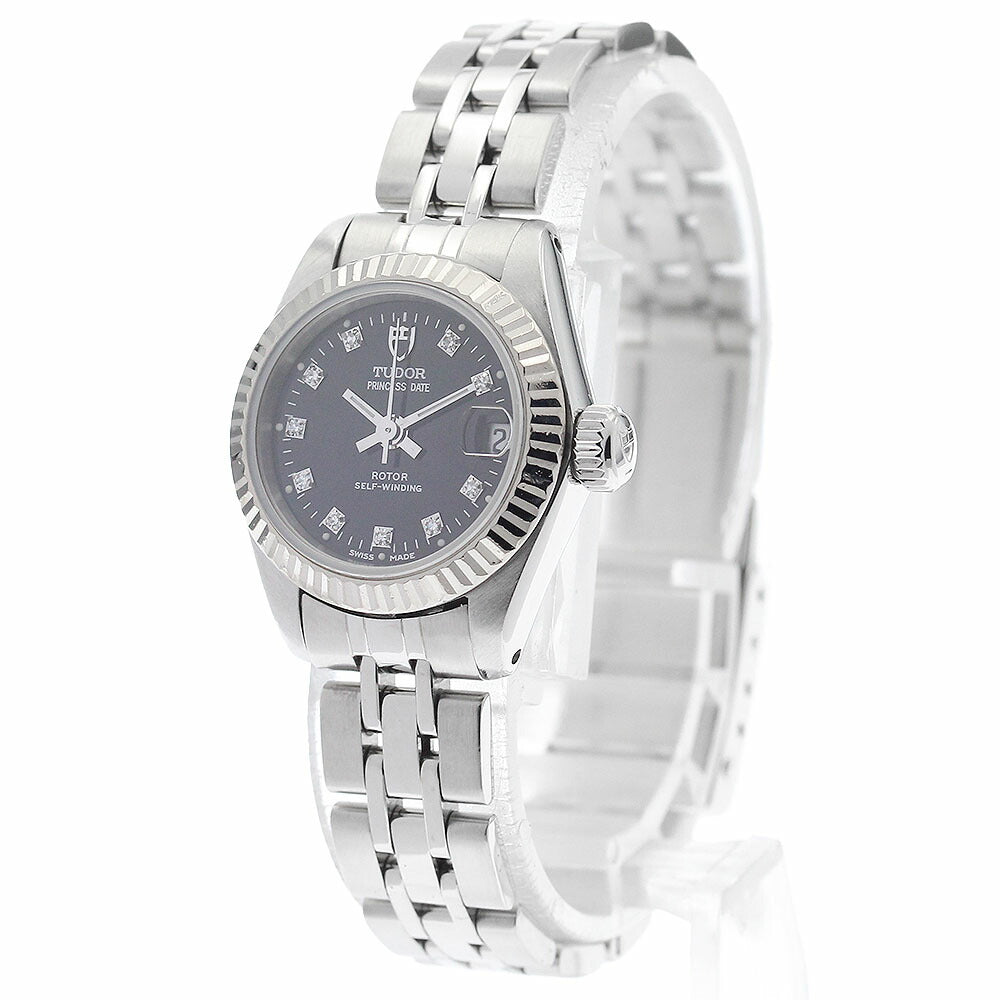 TUDOR 92514 Princess Date 10P Diamond WG Bezel Automatic Women's Watch