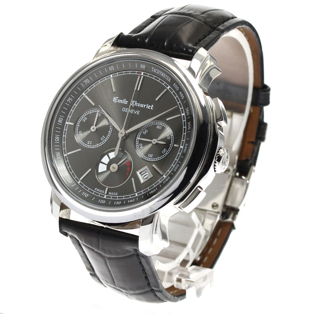 Emile Chouriet 16.1168.G42.6.8.68.2 LAC LEMAN Chronograph Date Automatic Men's Watch with Box and Warranty Card