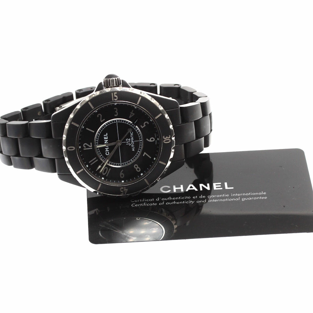 CHANEL H3131 J12 Matte Black Ceramic 42mm Automatic Men's Watch with Warranty Card