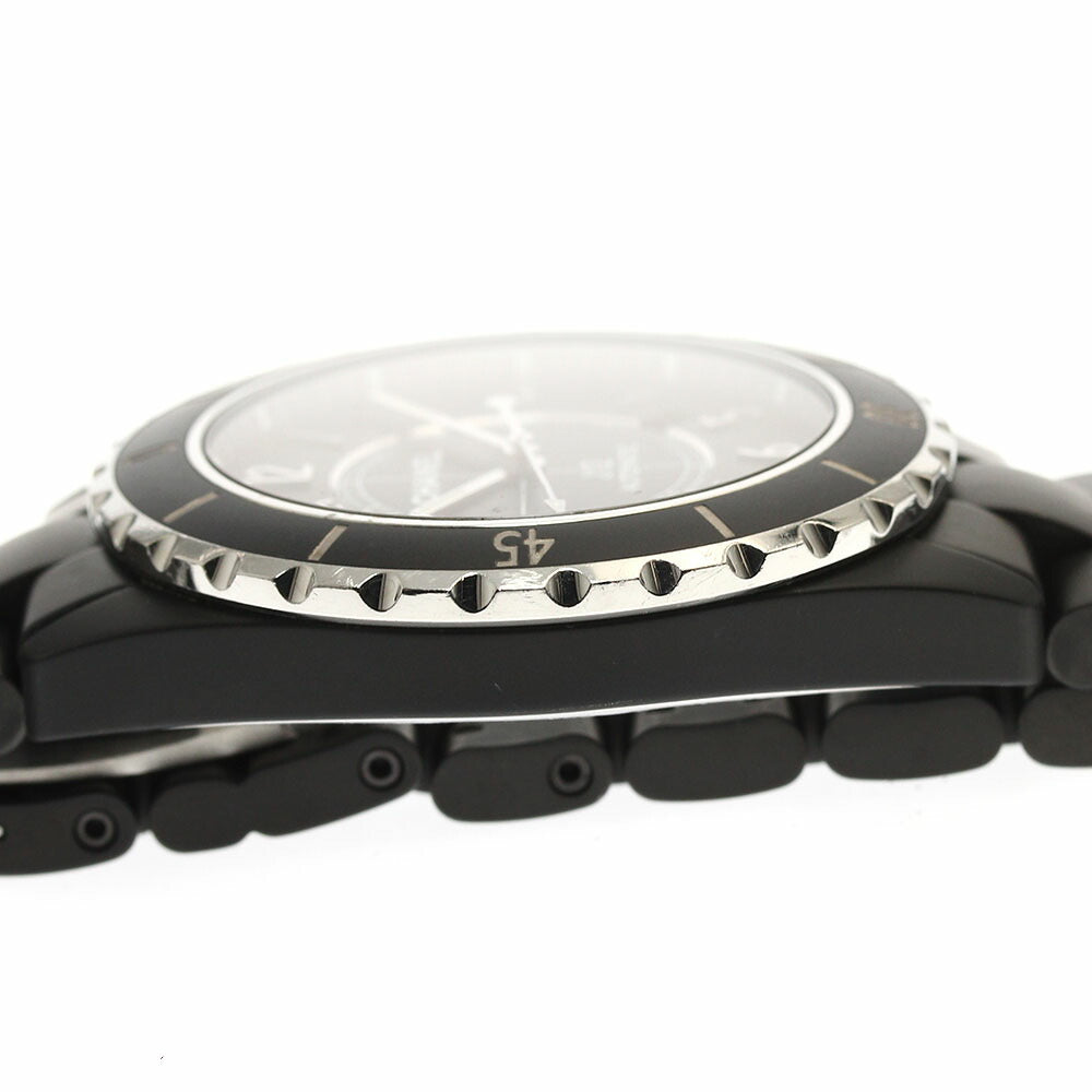 CHANEL H3131 J12 Matte Black Ceramic 42mm Automatic Men's Watch with Warranty Card