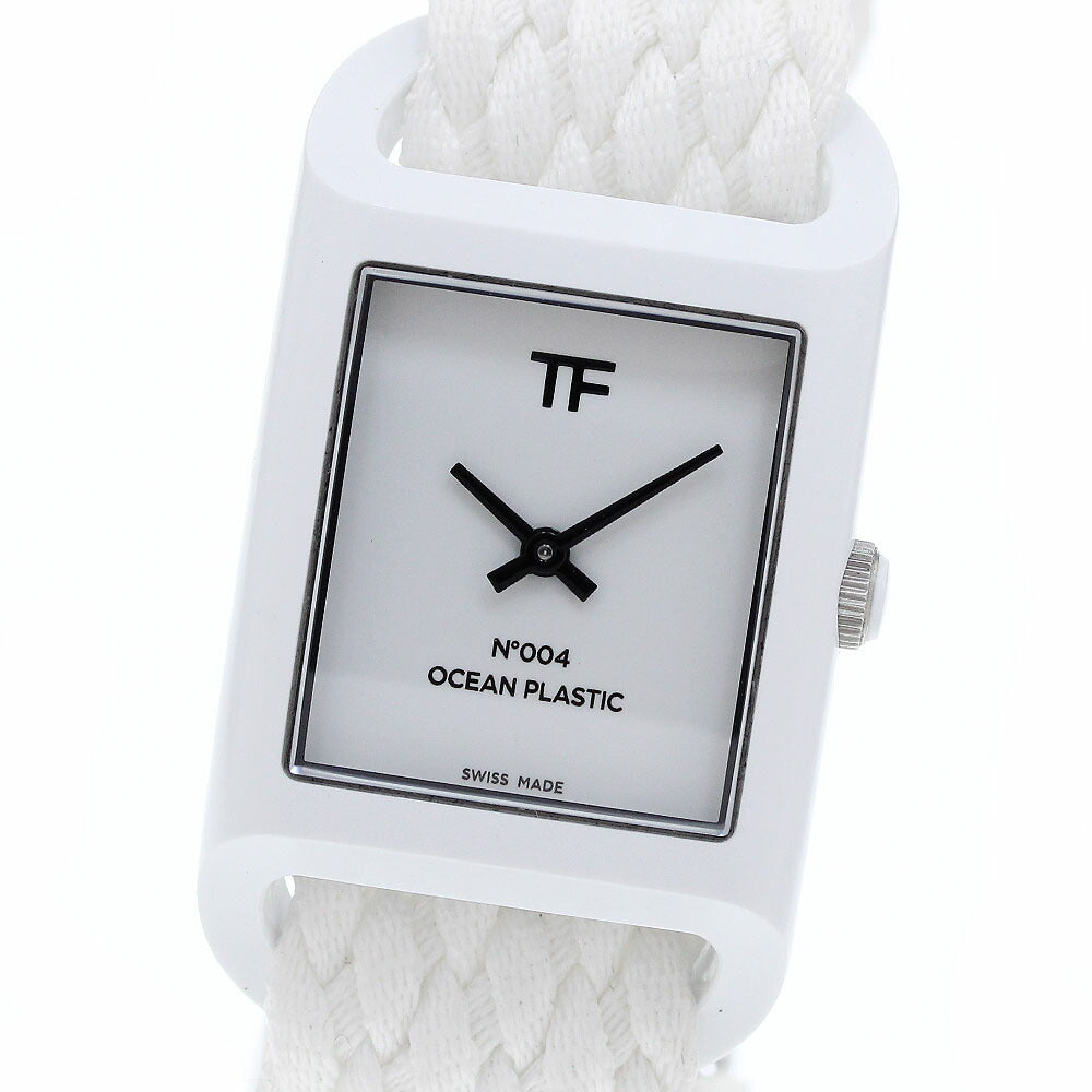 TOM FORD TFT004002 N.004 Ocean Plastic Timepiece Quartz Men's Watch Excellent Condition with Box
