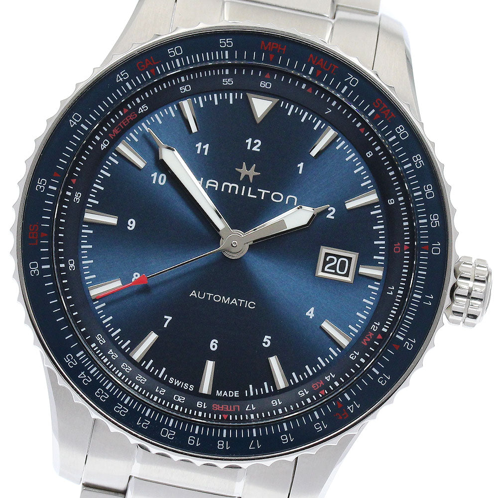 HAMILTON H76645140 Khaki Aviation Converter Automatic Men's Watch Excellent Condition with Warranty Card