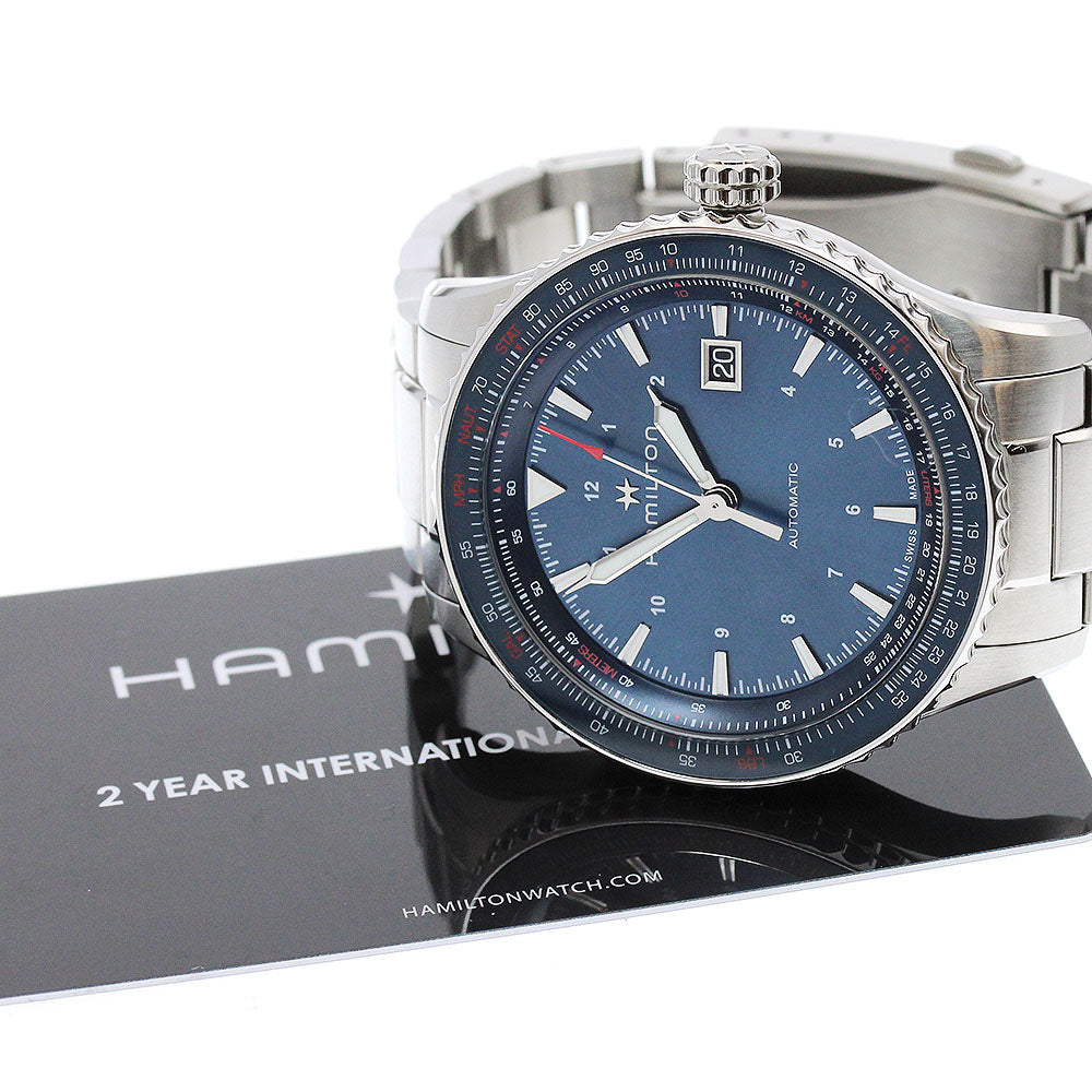HAMILTON H76645140 Khaki Aviation Converter Automatic Men's Watch Excellent Condition with Warranty Card