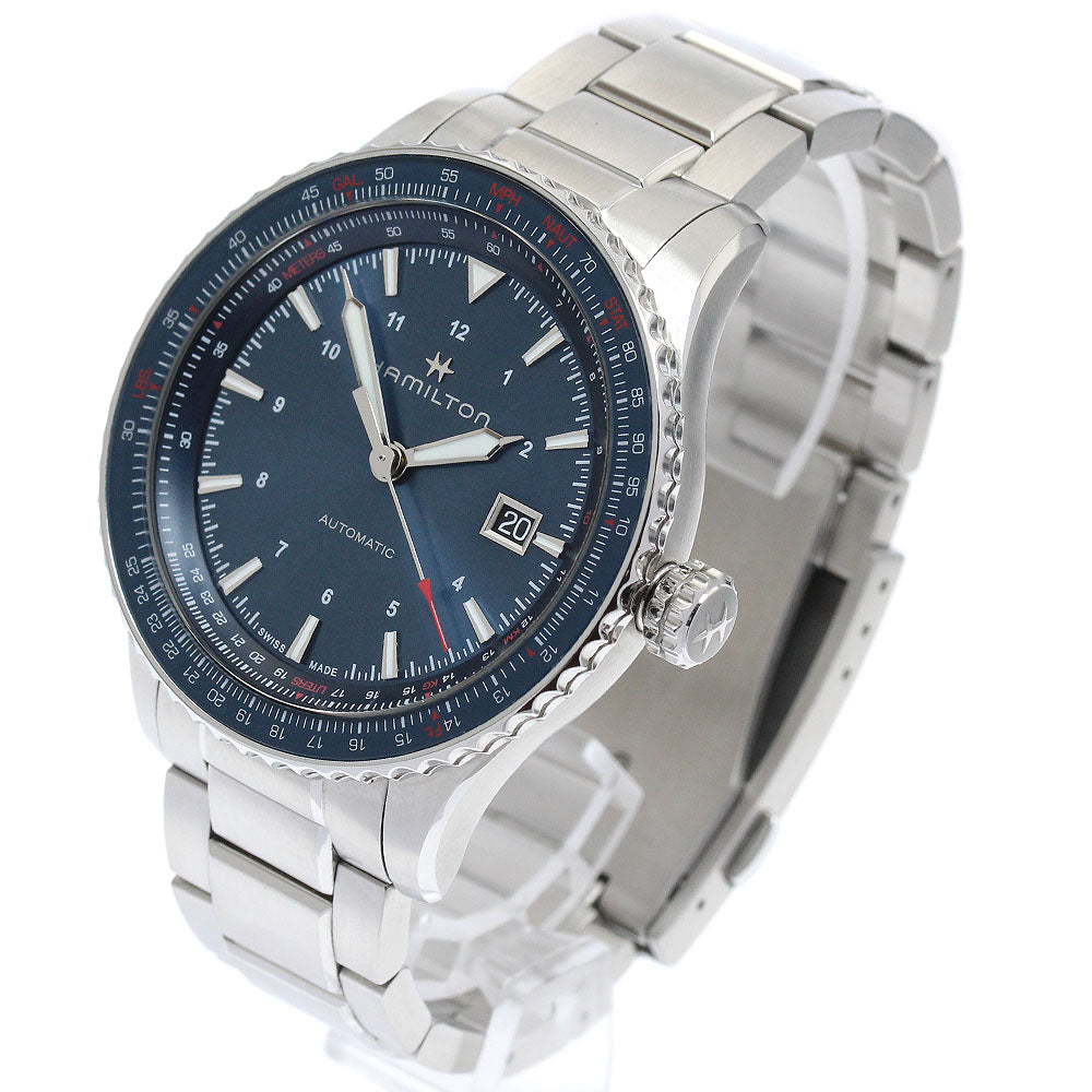 HAMILTON H76645140 Khaki Aviation Converter Automatic Men's Watch Excellent Condition with Warranty Card