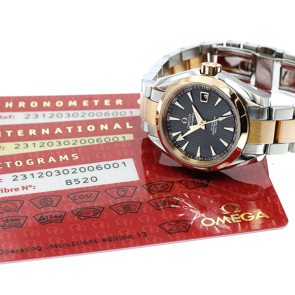 OMEGA 231.20.30.20.06.001 Seamaster Aqua Terra Co-Axial PG Bezel Automatic Women's Watch with Warranty