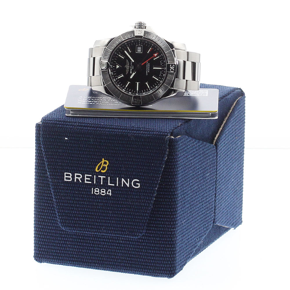 BREITLING A32397 Avenger Automatic 43 GMT Date Automatic Men's Watch Excellent Condition with Inner Box and Warranty Card.