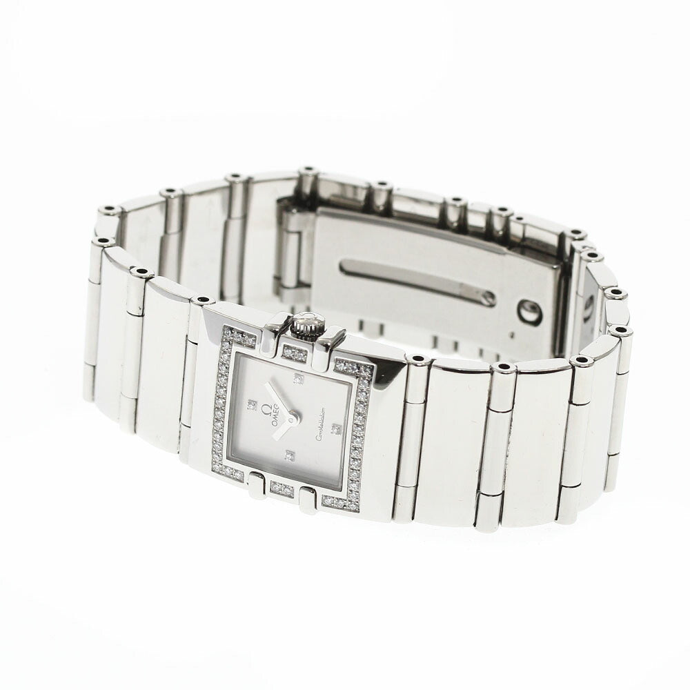 OMEGA 1528.36 Constellation Carre Quadra Diamond Bezel 4P Diamond Quartz Ladies