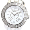 Dior CD113118 Crystal Diamond Bezel Quartz Ladies Watch - Excellent Condition