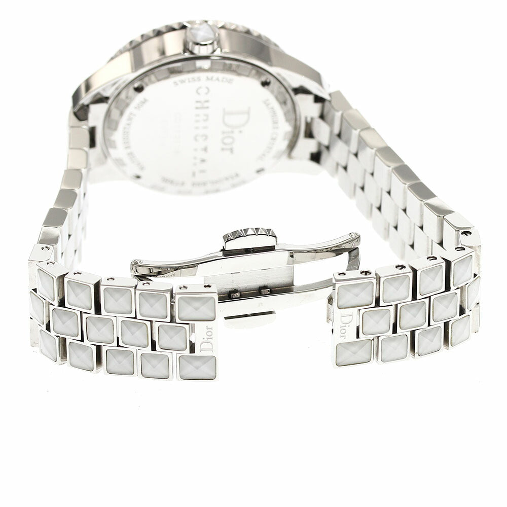 Dior CD113118 Crystal Diamond Bezel Quartz Ladies Watch - Excellent Condition