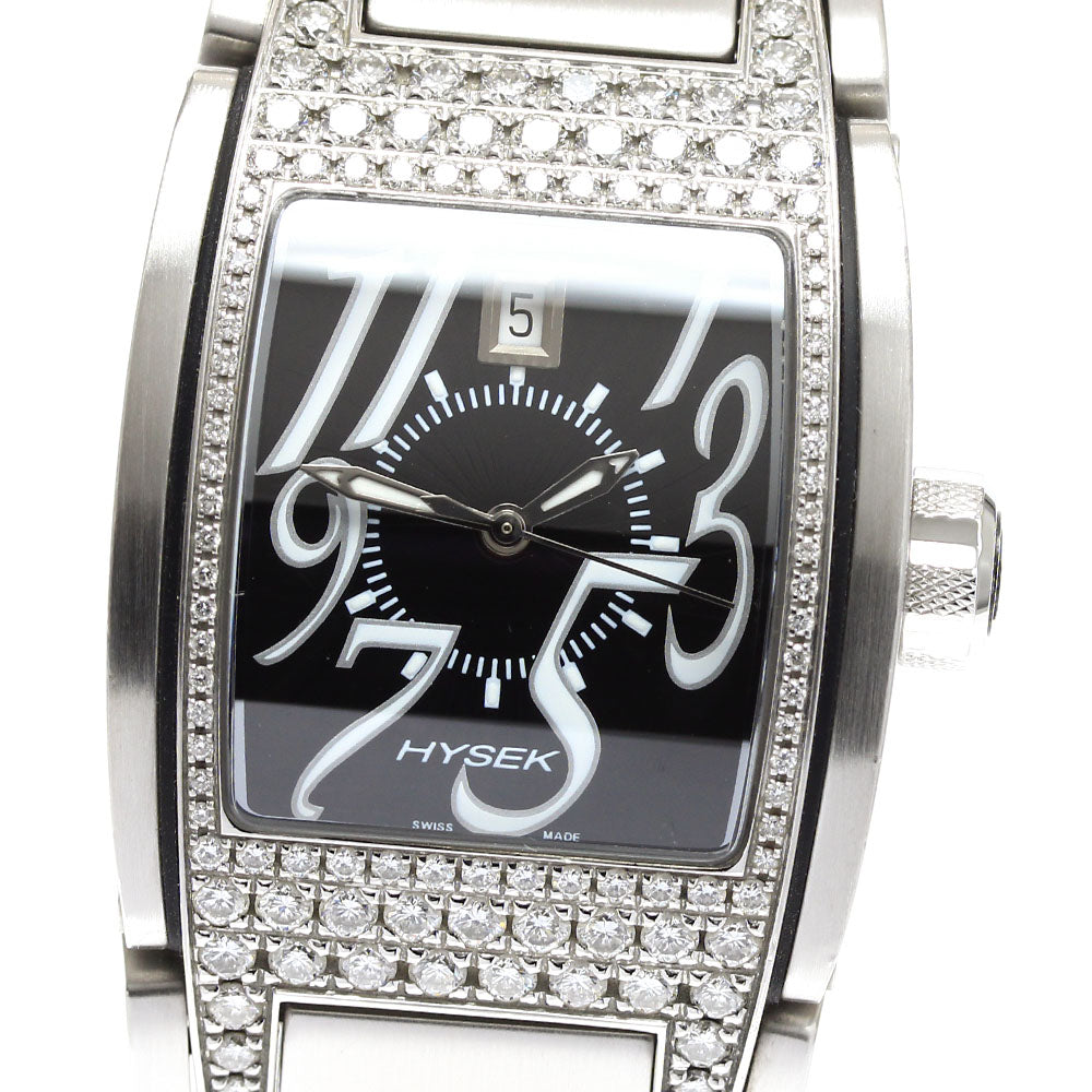 HYSEK VK2915A92 V-King Diamond Bezel Auto Quartz Men's Watch Excellent Condition with Box and Warranty Card