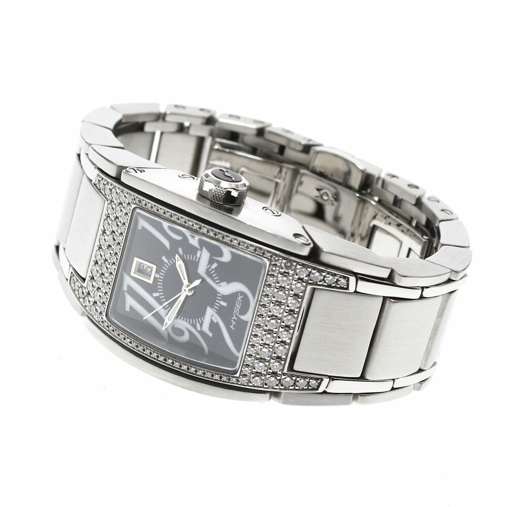 HYSEK VK2915A92 V-King Diamond Bezel Auto Quartz Men's Watch Excellent Condition with Box and Warranty Card