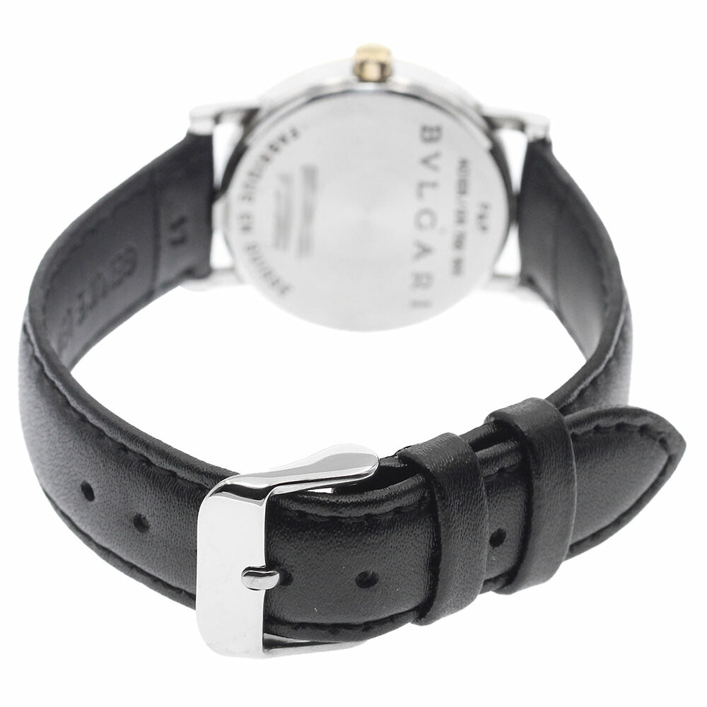 BVLGARI BB30SGL Bulgari YG Bezel Date Quartz Boys' Watch