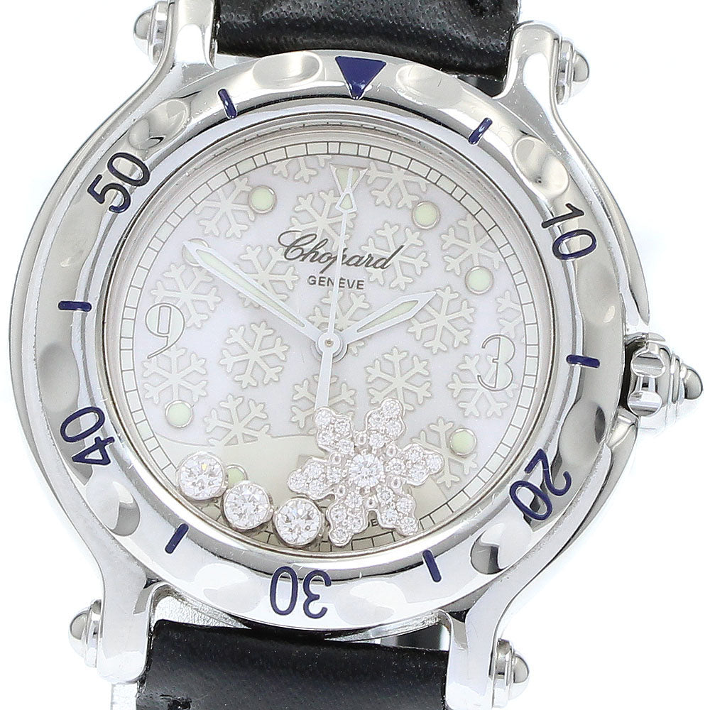 Chopard 27/8949 Happy Sport Snowflake Diamond Date Quartz Ladies Watch