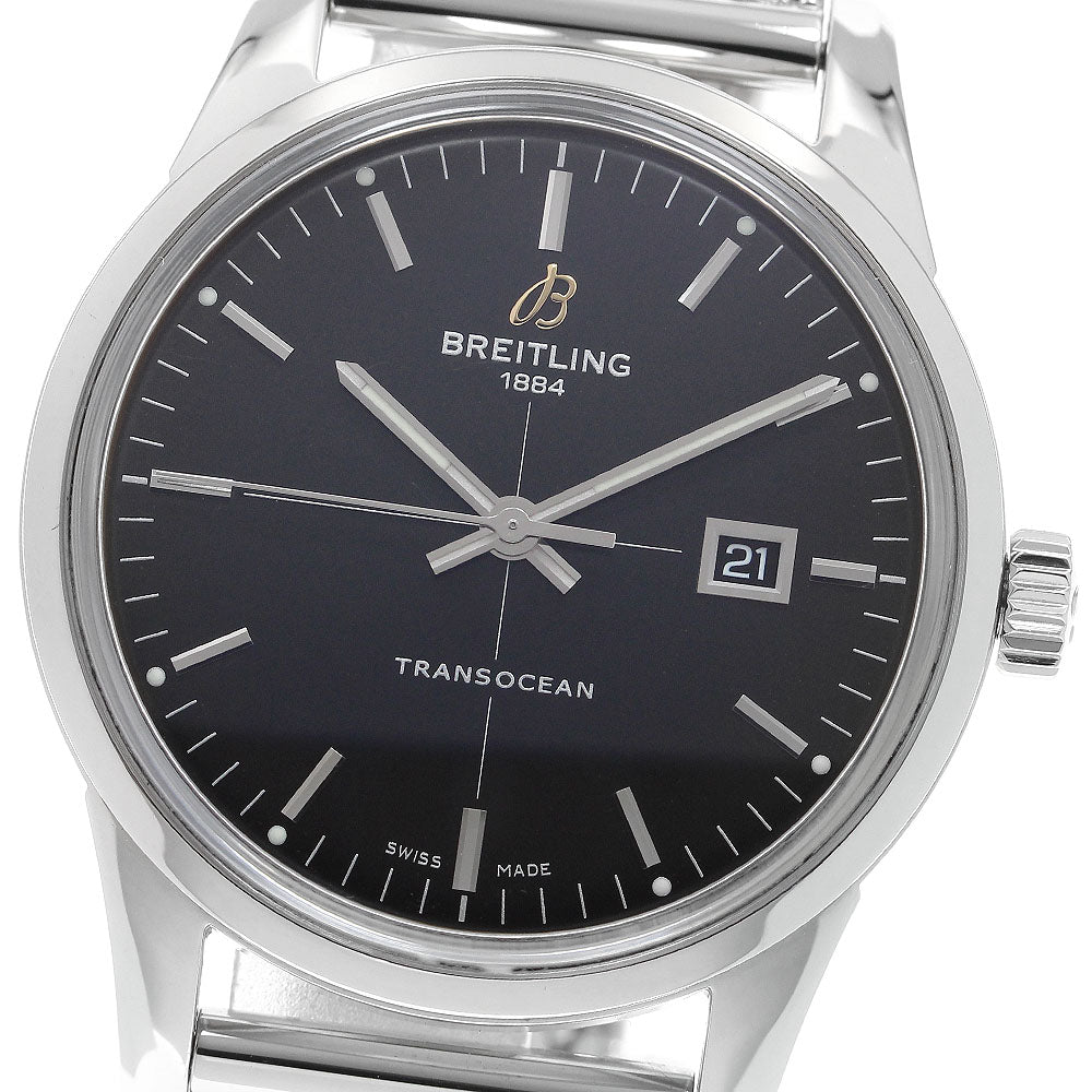 BREITLING A10360 Transocean Date Automatic Men's Watch Excellent Condition