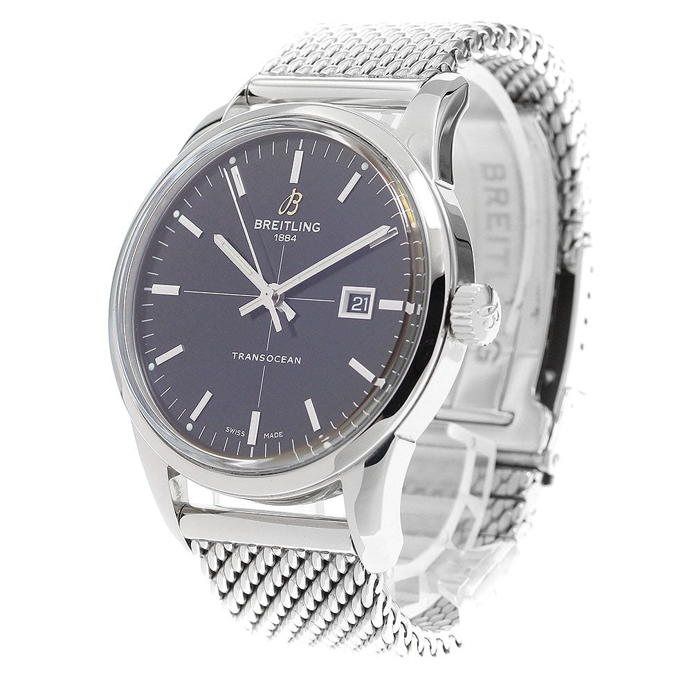 BREITLING A10360 Transocean Date Automatic Men's Watch Excellent Condition