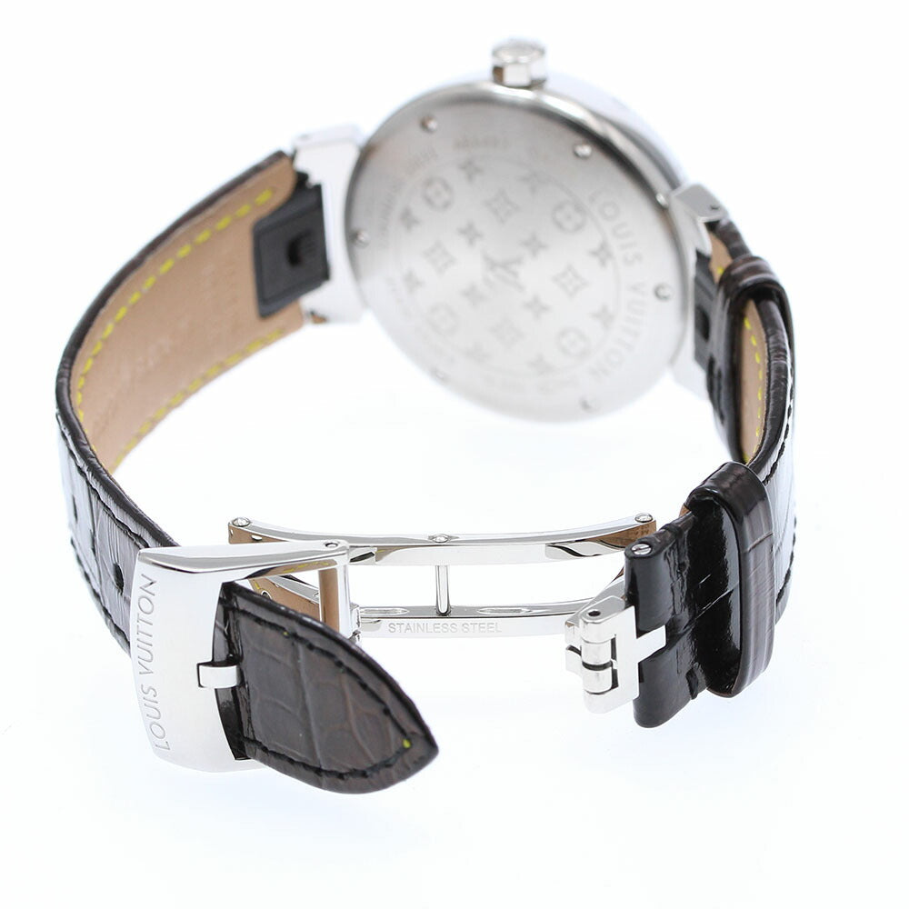 LOUIS VUITTON QA116 Tambour Monogram Quartz Ladies' Watch Excellent Condition with Box and Warranty Card