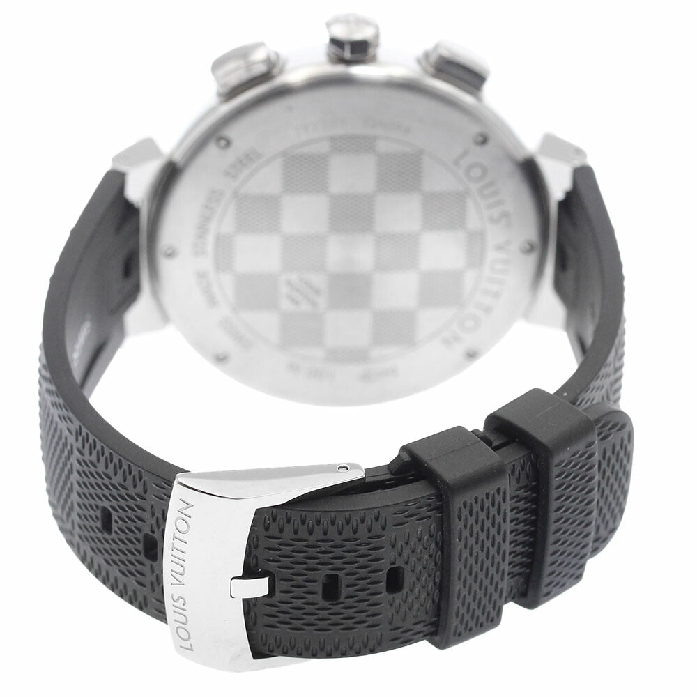 LOUIS VUITTON QA094 Tambour GM Damier Graphite Chronograph Quartz Men's Watch
