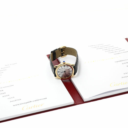 CARTIER W6700355 Ronde Solo SM K18YG Quartz Ladies Watch Excellent Condition with Warranty.