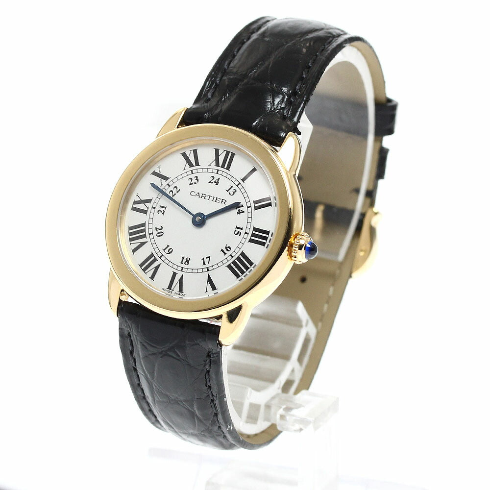 CARTIER W6700355 Ronde Solo SM K18YG Quartz Ladies Watch Excellent Condition with Warranty.