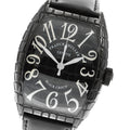 FRANCK MULLER 8880SCBLKCRO Tonneau Curvex Black Crocodile Automatic Men's Watch - Excellent Condition