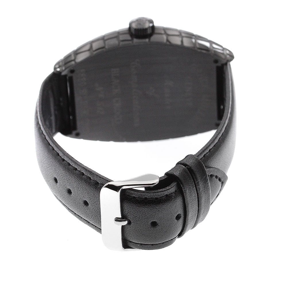 FRANCK MULLER 8880SCBLKCRO Tonneau Curvex Black Crocodile Automatic Men's Watch - Excellent Condition