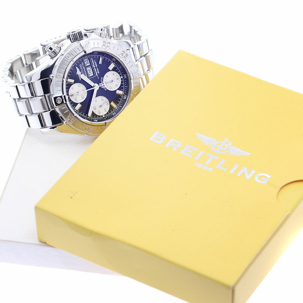 BREITLING A13340 Superocean Chronograph Day-Date Automatic Men's Watch Excellent Condition with Warranty.
