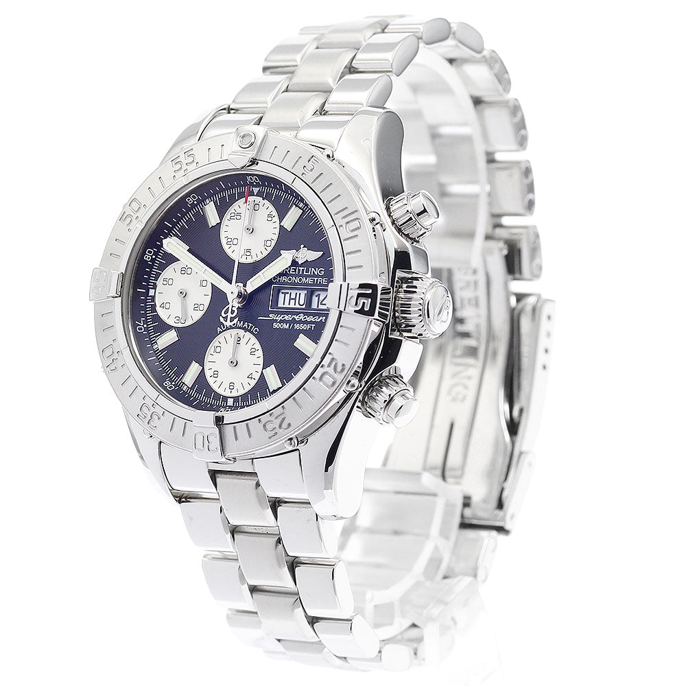 BREITLING A13340 Superocean Chronograph Day-Date Automatic Men's Watch Excellent Condition with Warranty.