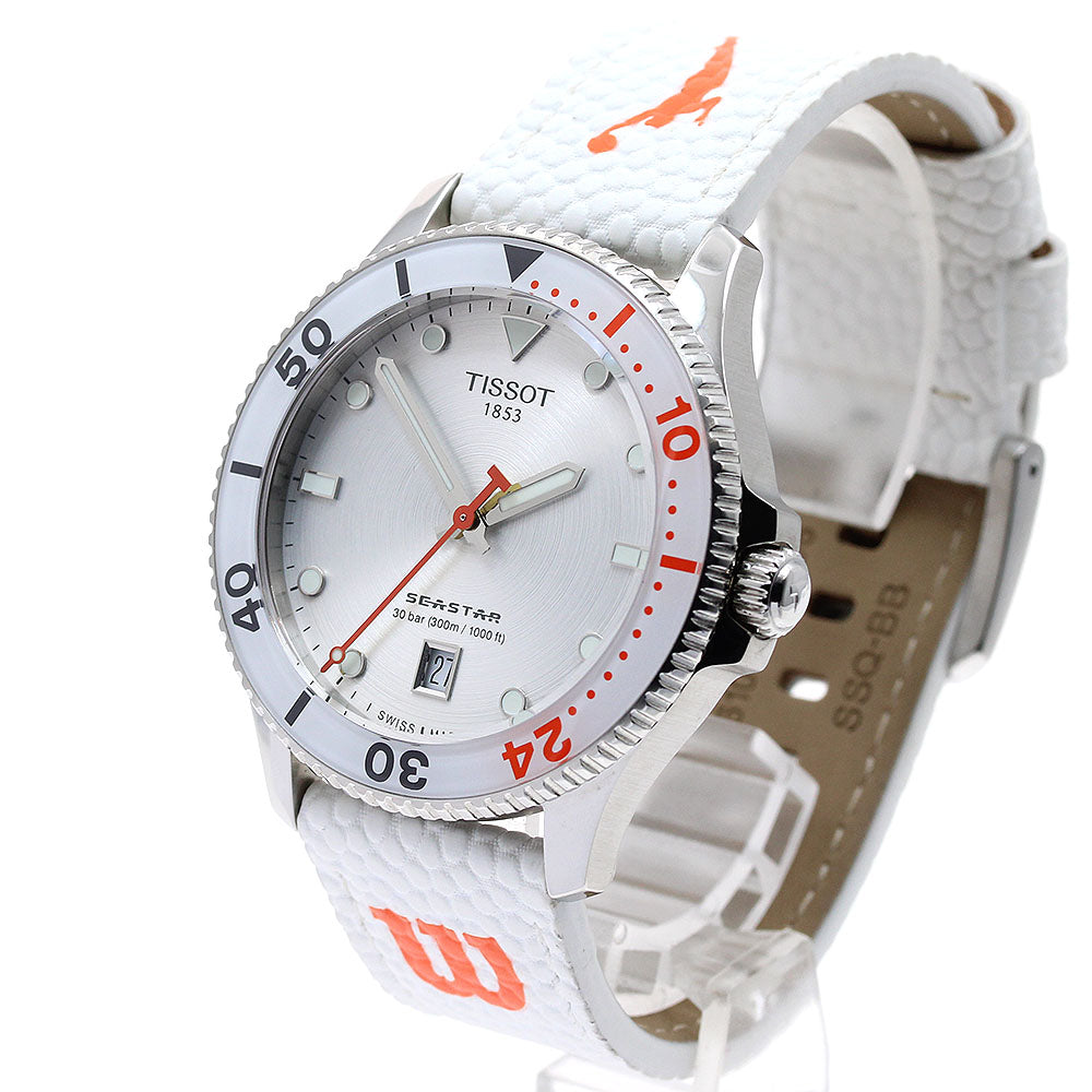 TISSOT T120.410.17.011.00 Seastar WNBA Wilson Quartz Men's Watch Excellent Condition with Inner Box