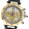 CARTIER W3101155 Pasha Chrono 38 YG Bezel Quartz Men's Watch