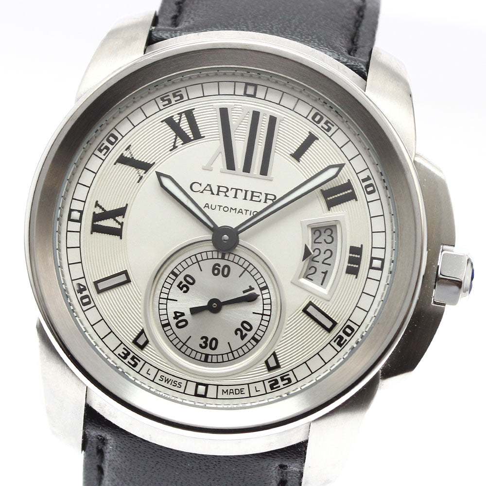 CARTIER W7100037 Calibre de Date Automatic Men's Watch Excellent Condition with Warranty Card