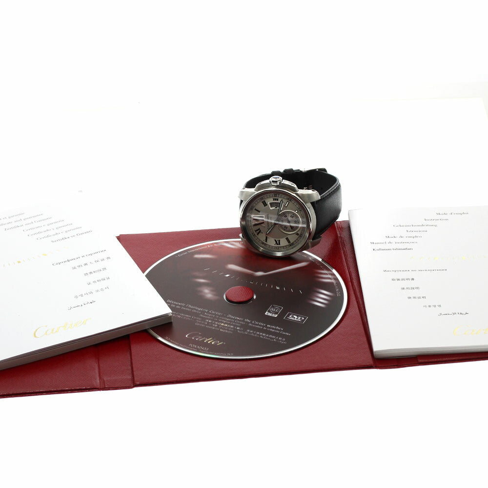 CARTIER W7100037 Calibre de Date Automatic Men's Watch Excellent Condition with Warranty Card